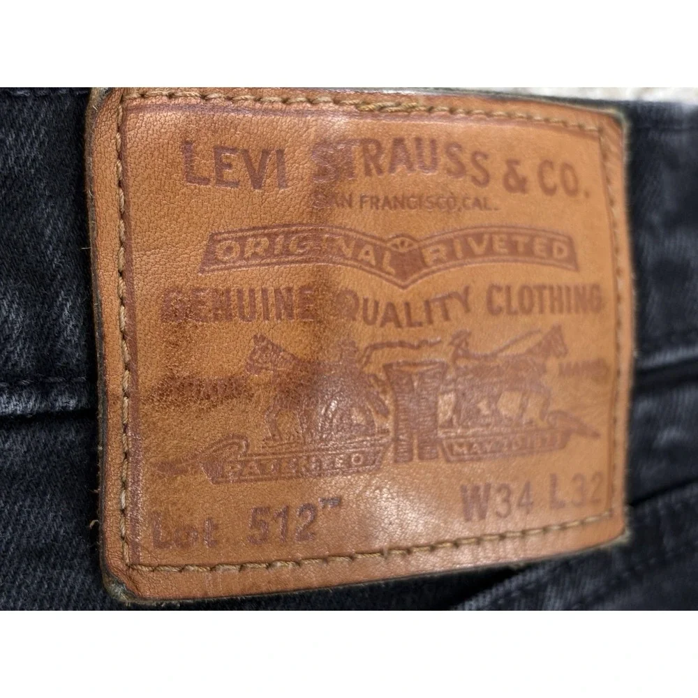 Levis LOT 512 Premium Big E Slim Taper Jean Mens 34x29
